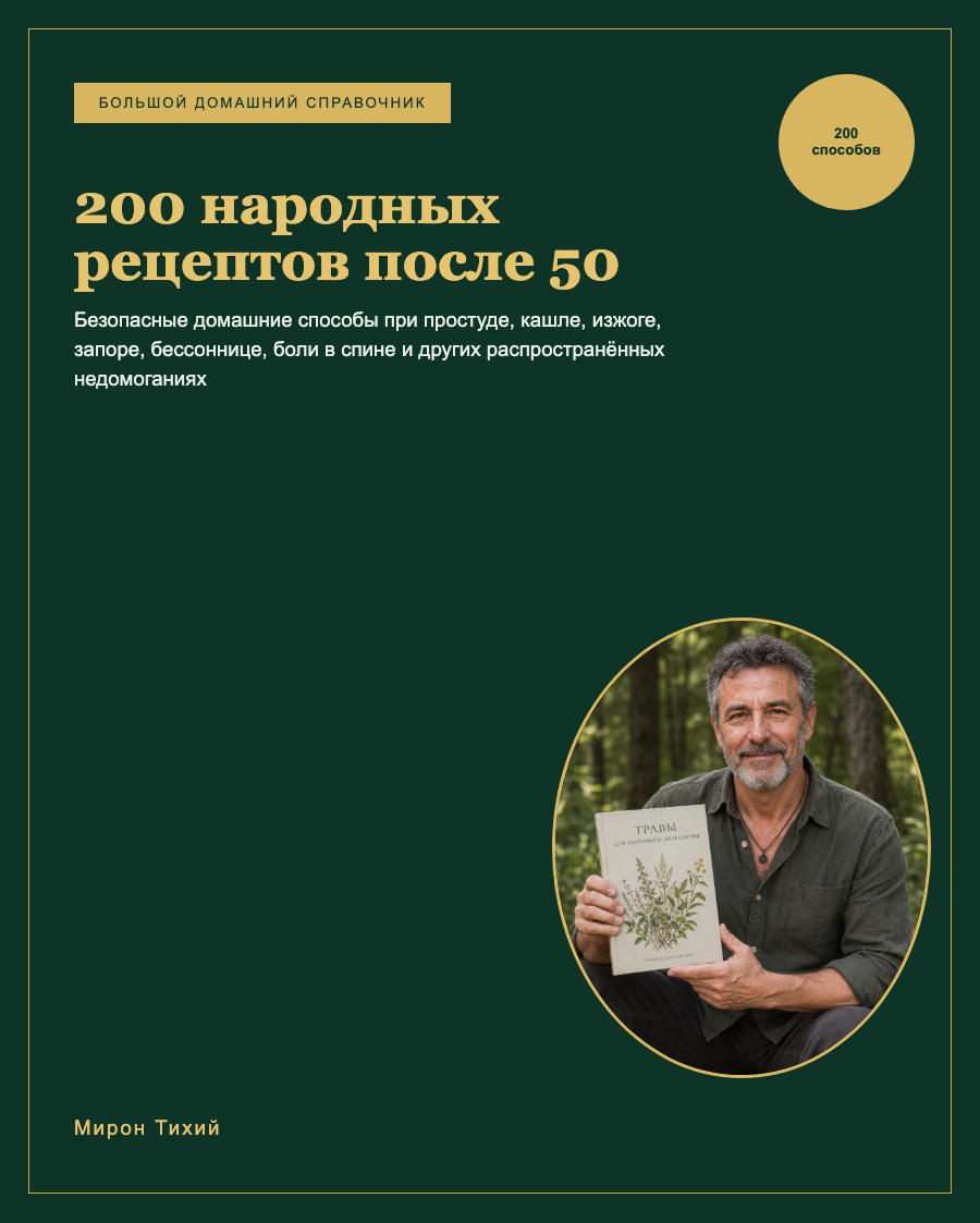 Обложка книги 200 народных рецептов после 50